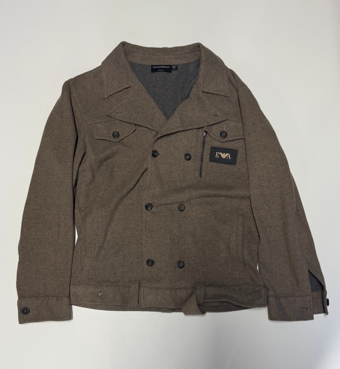 정품!! 여성 엠포리오 아르마니 로고 코튼 더블 자켓 S ~ M 상품이미지1