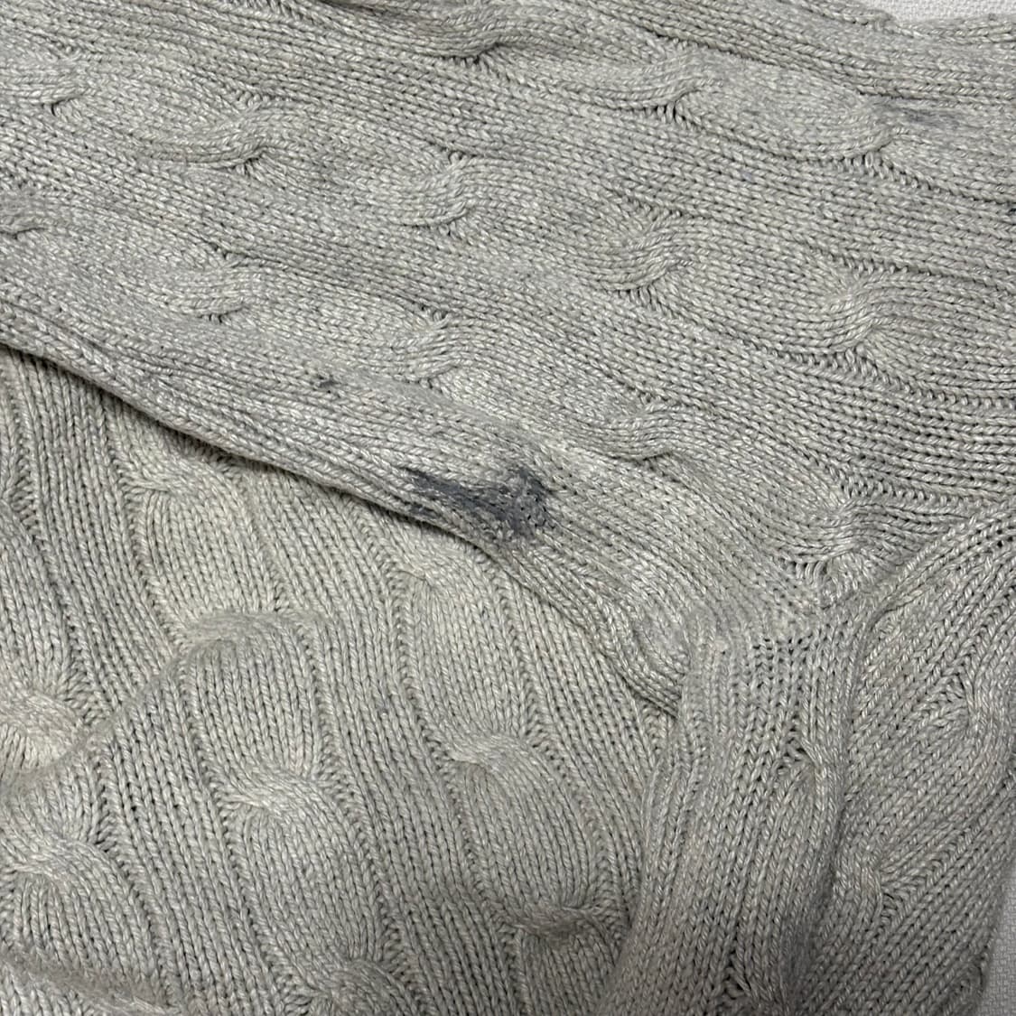 Polo Ralph Lauren 반집업 오트밀 케이블 니트 상품이미지5