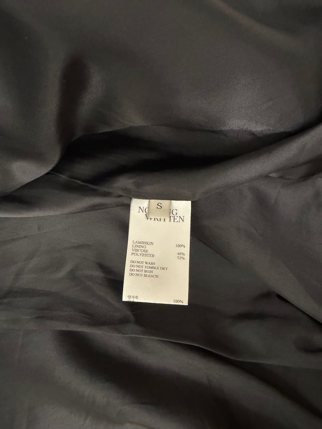 낫띵리튼 레더 싱글라이더 자켓 S 상품이미지4