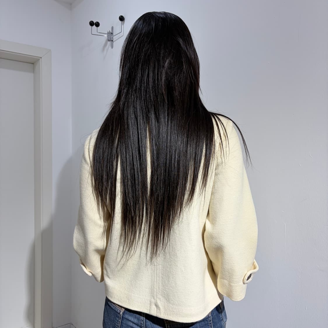 아이보리 단추 만두카라 자켓 숏코트 상품이미지4