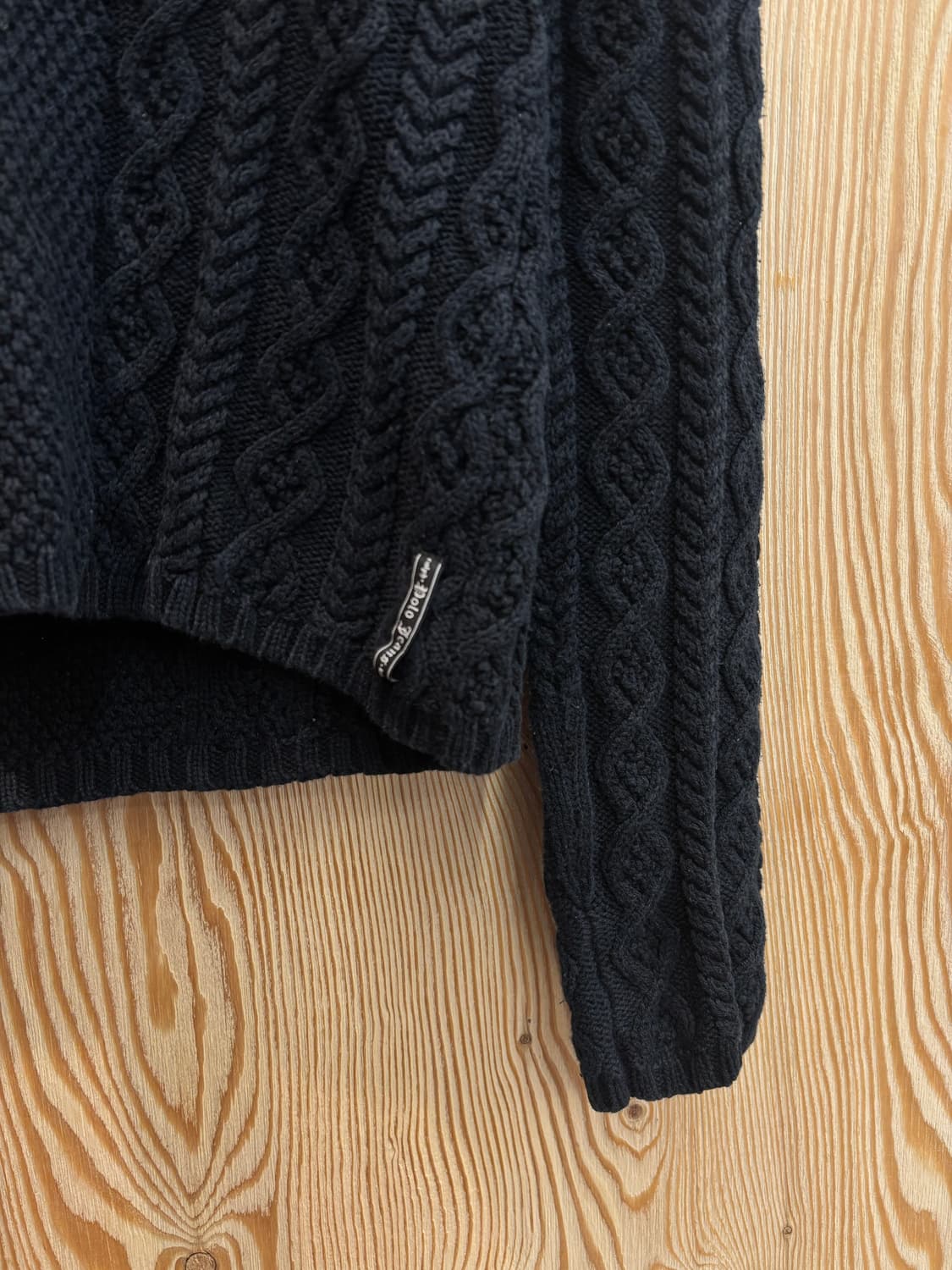 폴로 랄프로렌 진스 브이넥 케이블 니트 후드 상품이미지3