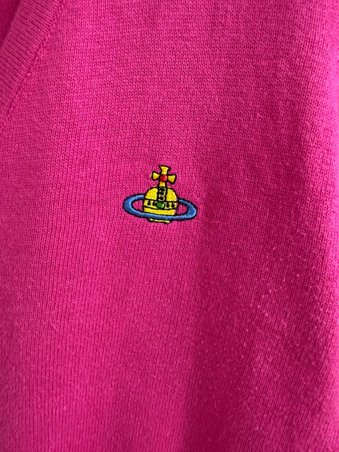 비비안웨스트우드 핑크 브이넥 가디건 상품이미지4