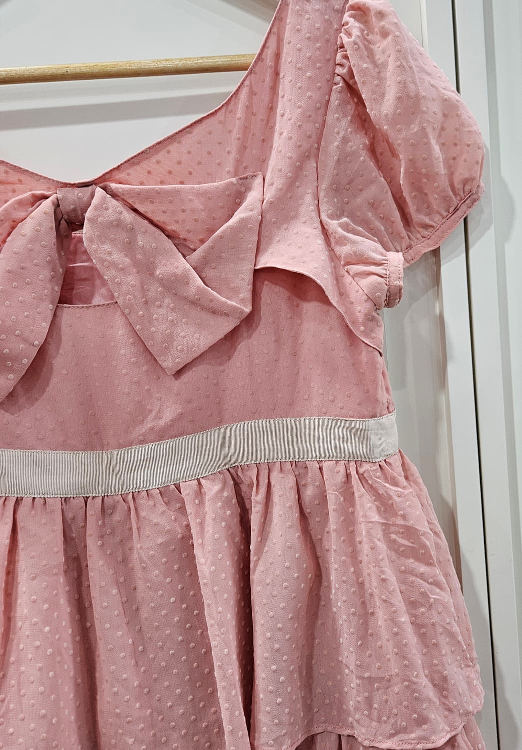 핑크색 도트 캉캉 미니 원피스 상품이미지4