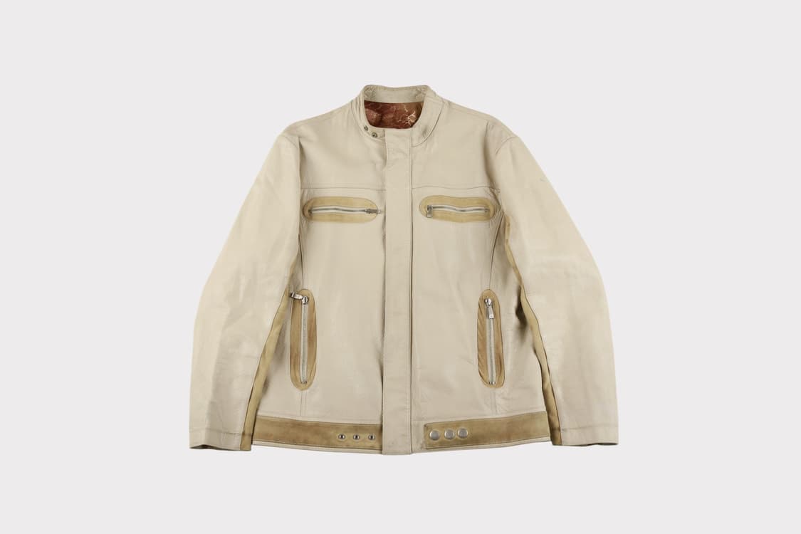 [L] 인터메조 염소가죽 바이커 자켓 상품이미지1