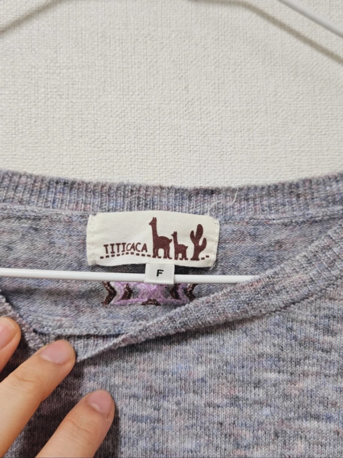 빈티지 티티카카 보라색 기본 니트 상품이미지6