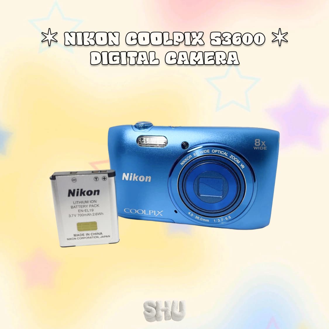 니콘 쿨픽스 S3600 빈티지 디카 블루 상품이미지3