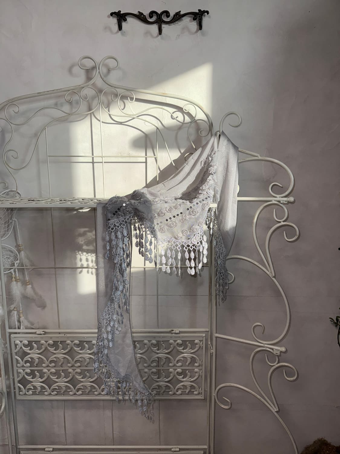 Mute gray rose lace scarf 상품이미지1