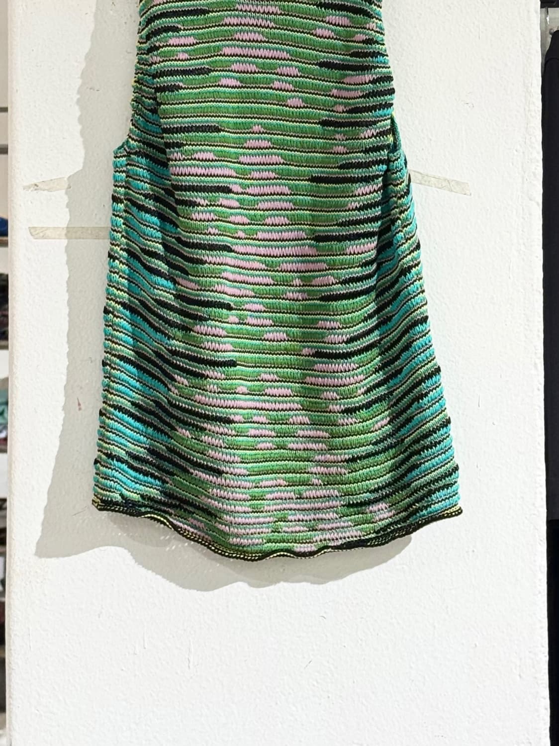 미쏘니 그린 멀티컬러 슬리브리스 니트 탱크 탑  상품이미지5