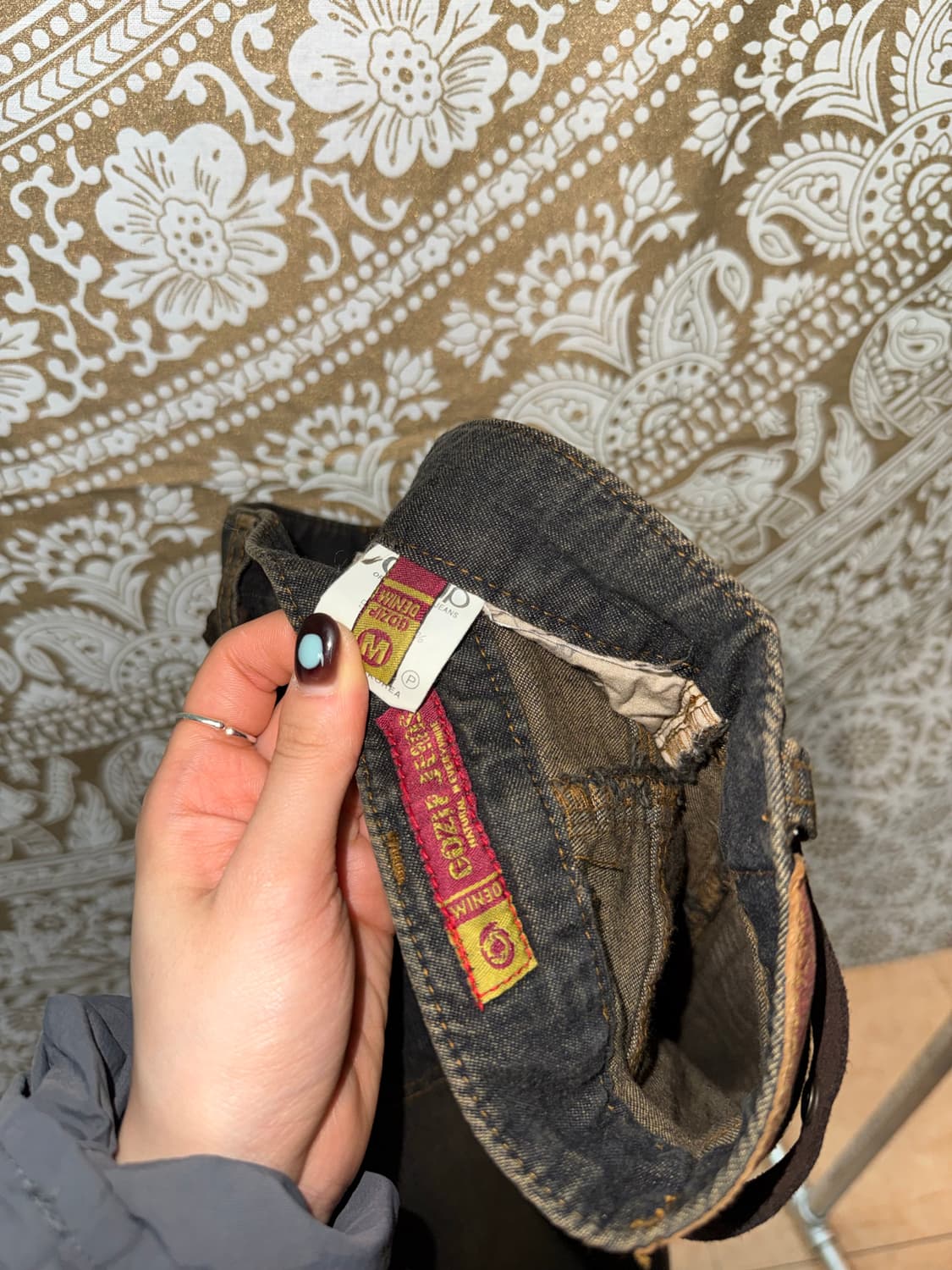 보헤미안 웨스턴 여성 워싱 데님스커트  상품이미지6