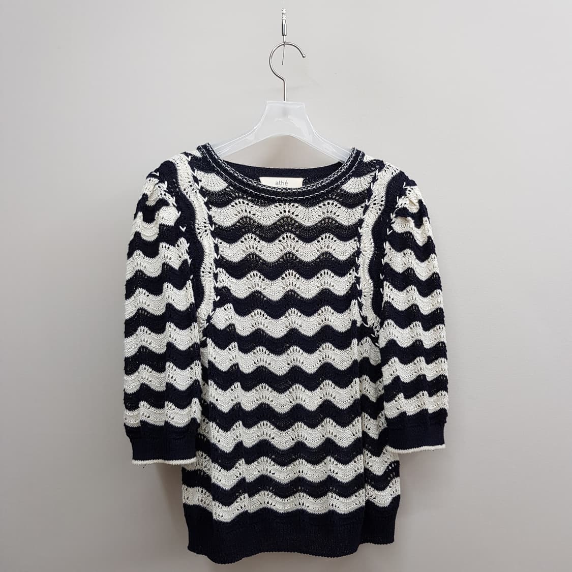 아떼 2021 파도패턴 크로셰 니트 S사이즈 상품이미지1