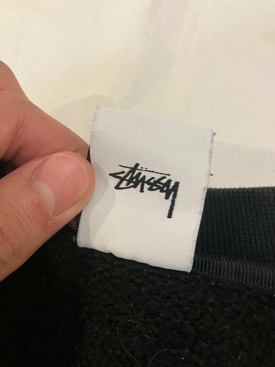 나이키 X 스투시 NRG 워시드 플리스 크루넥 맨투맨 블랙 상품이미지5