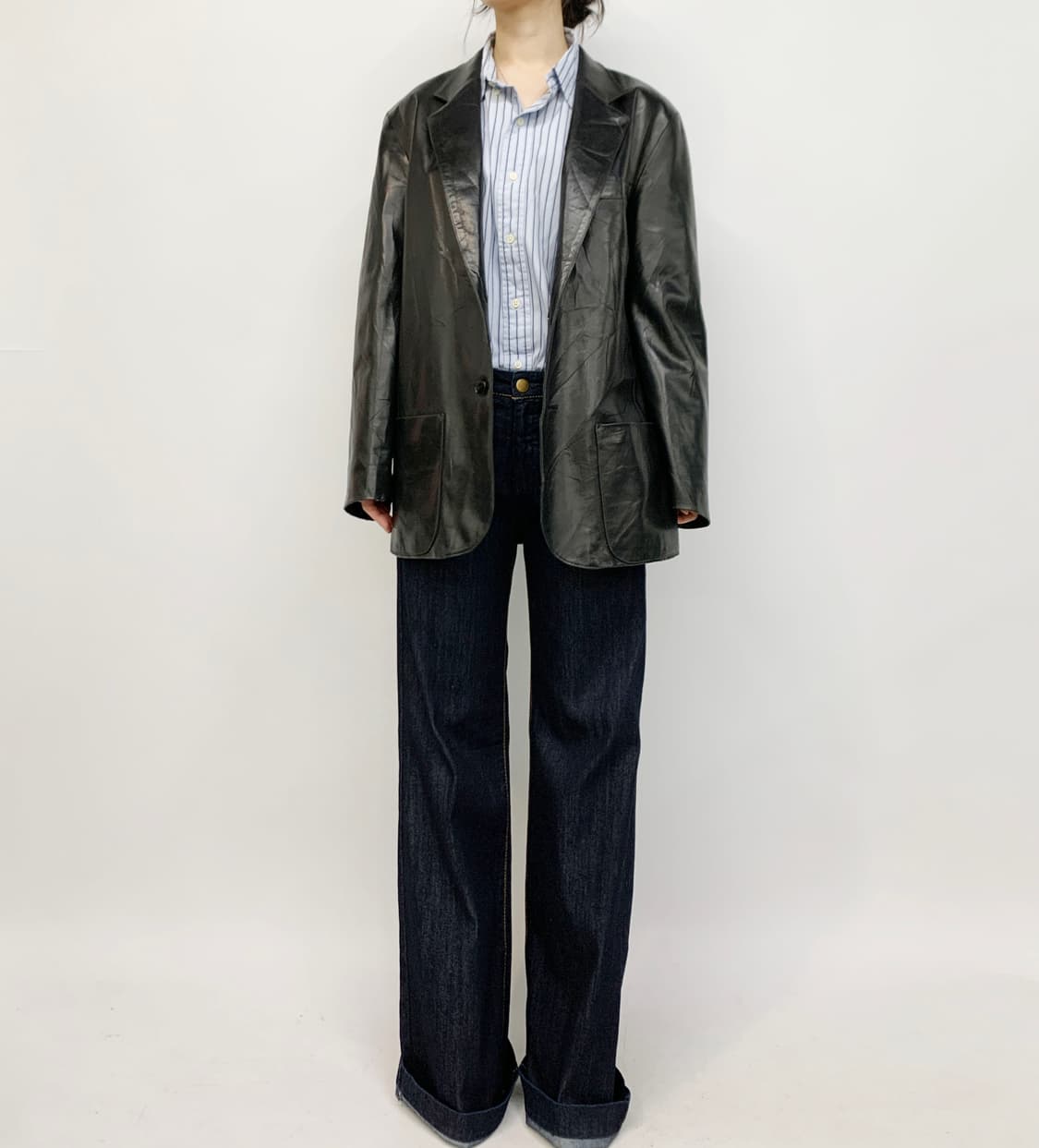 아네스베 레더 자켓 상품이미지1