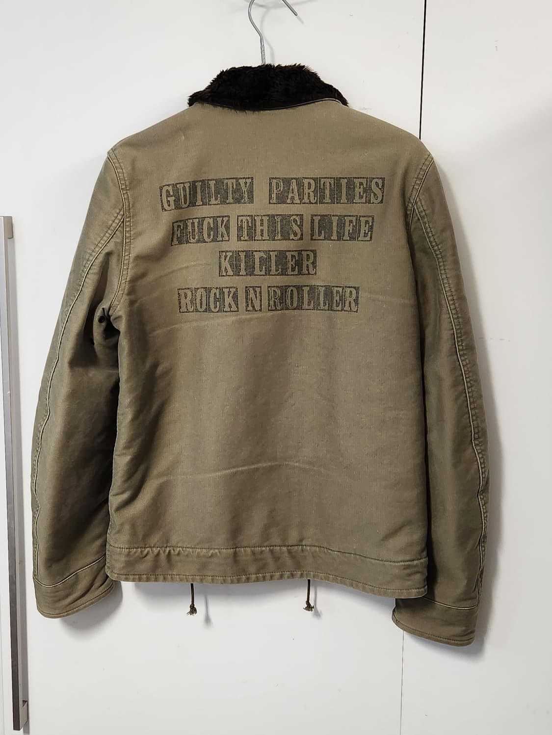 와코마리아 길티파티 MA-1 퍼 카라 자켓 S (90-95) 상품이미지2