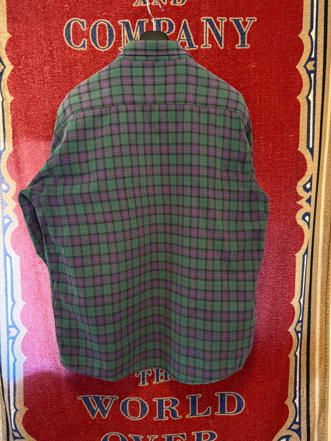 90s Levi’s Butter Green Flannel Shirts L 상품이미지5
