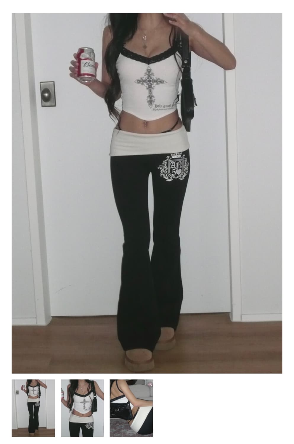 AN5 bootscut folded pants BLACK 상품이미지1