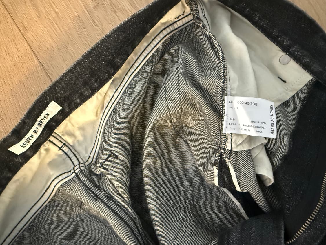SEVEN BY SEVEN 와이드데님팬츠 블랙워시 상품이미지4