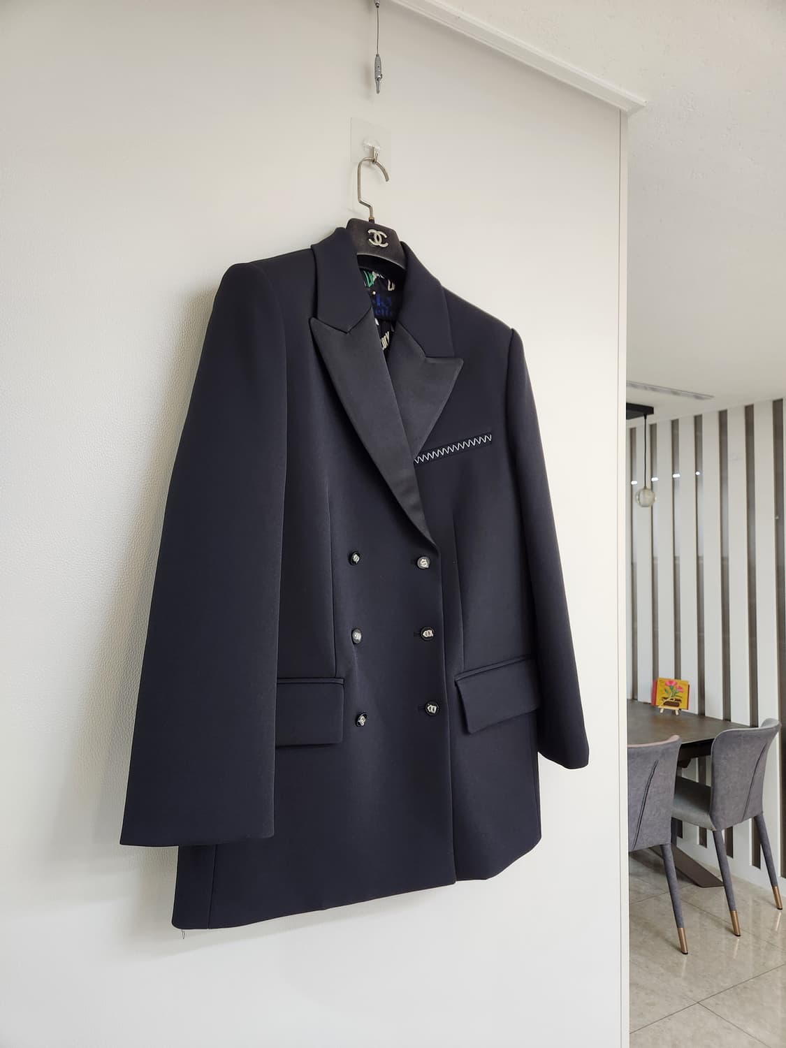 (새상품)럭키슈에뜨 카라배색 더블자켓 (55~66사이즈) 상품이미지8