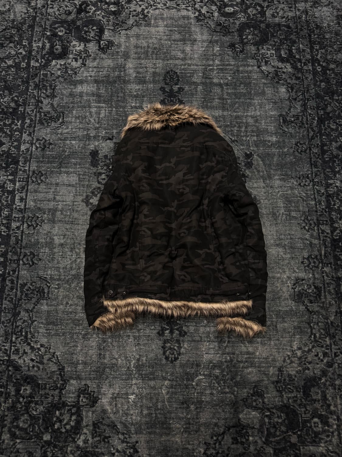 In the attic 00s archive black camo fur  상품이미지6