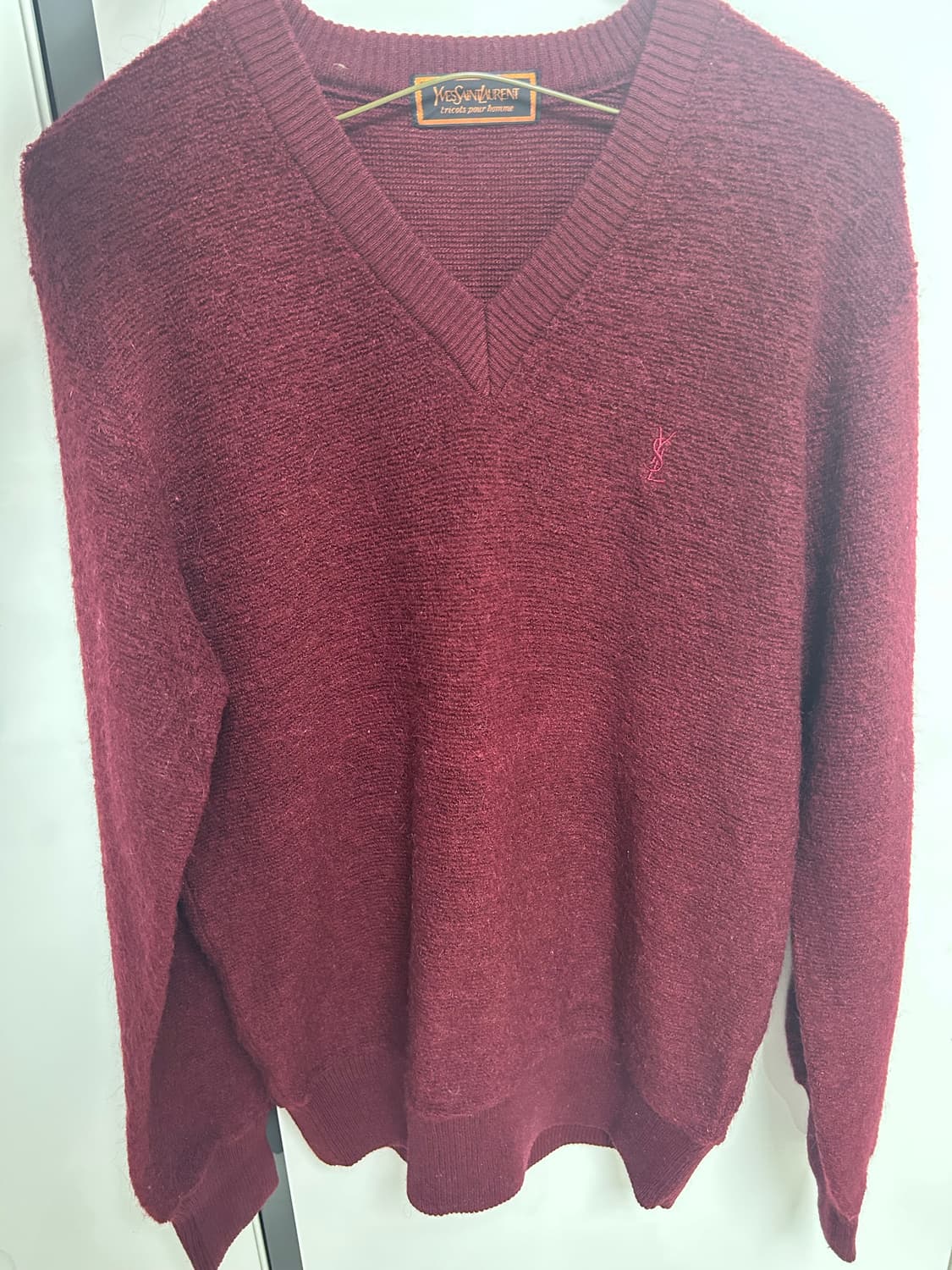 [M] 입생로랑 버건디 니트 상품이미지2