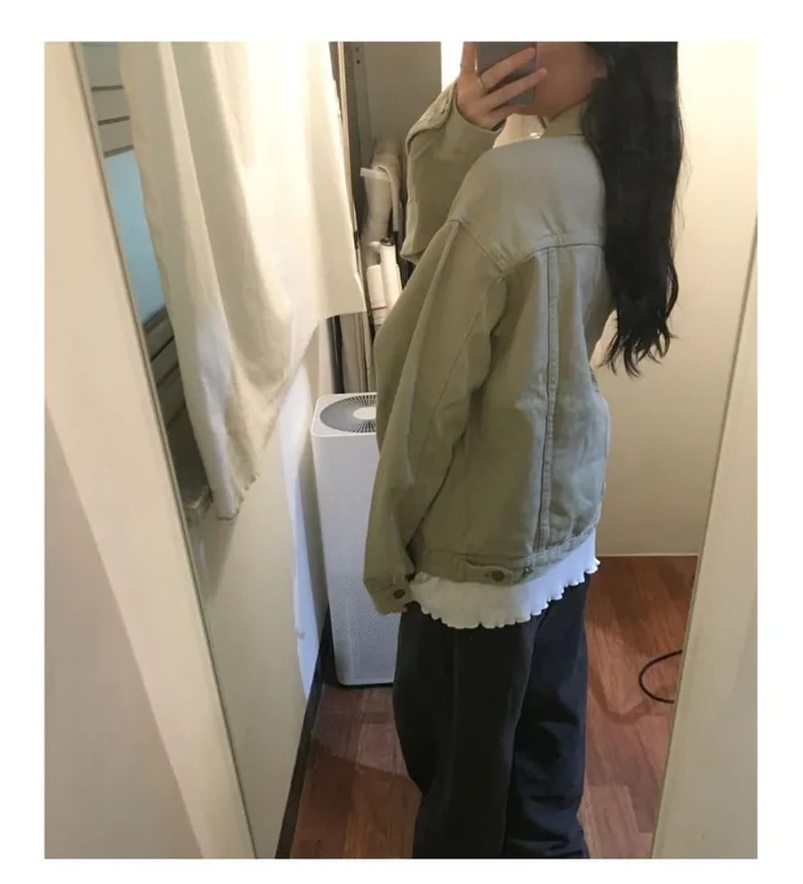 하나케 하우 워싱 루즈 코튼 트러커 자켓 상품이미지7