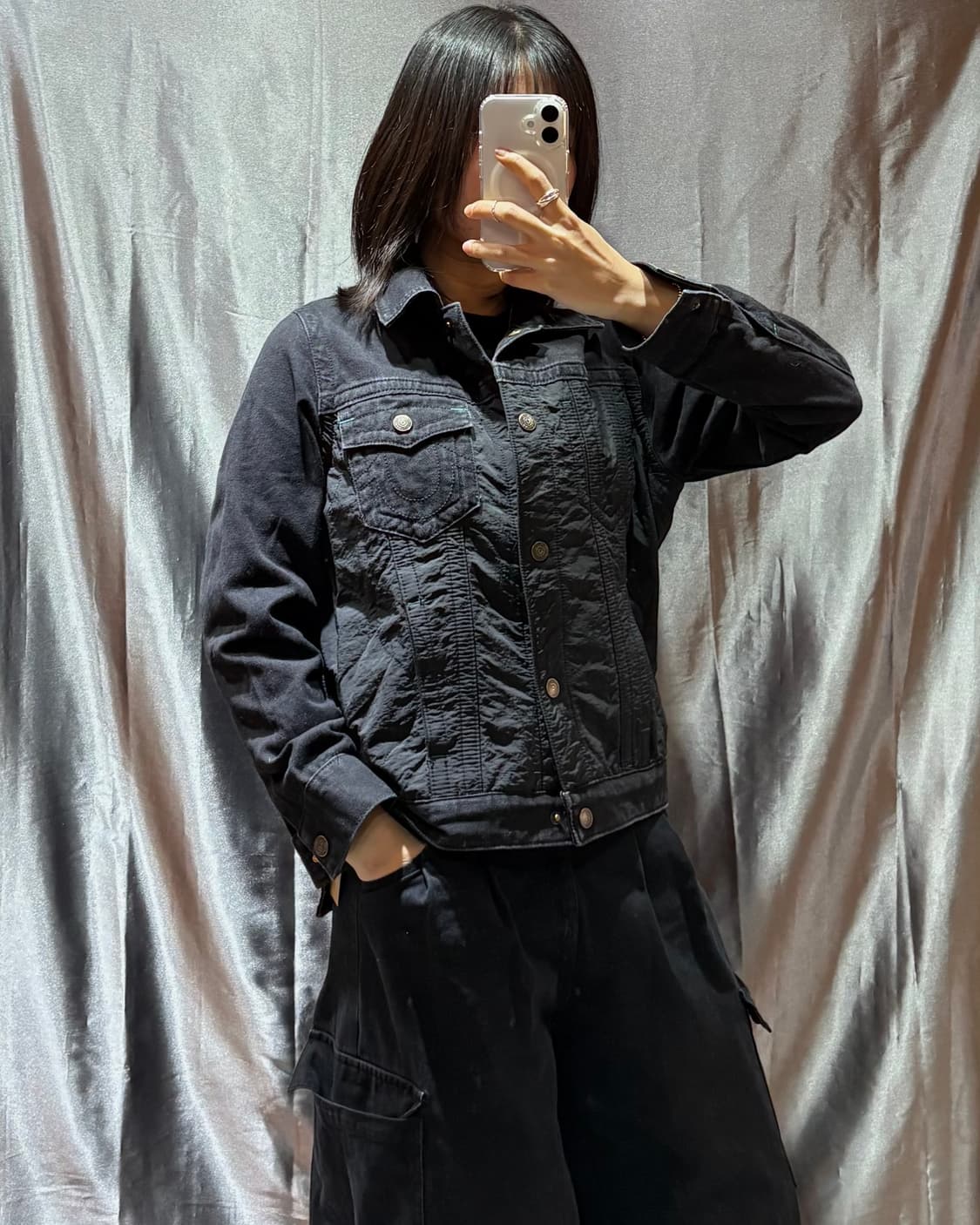 S 트루릴리전 퀼팅 원포켓 데님자켓 상품이미지1