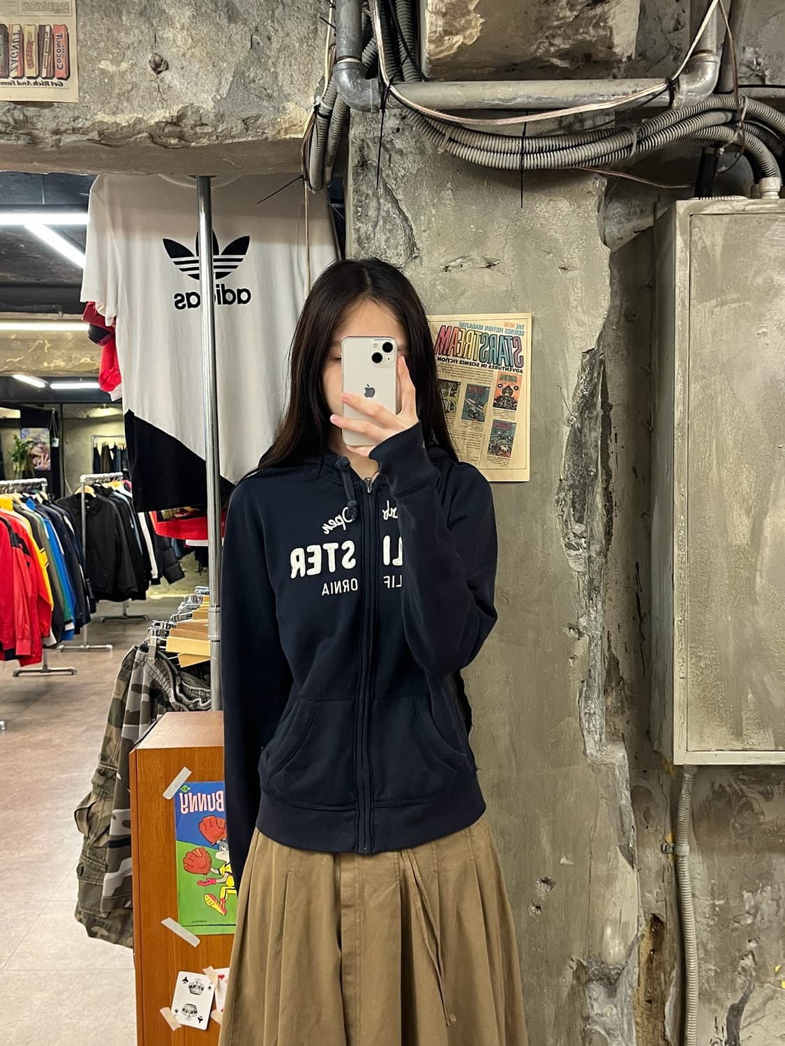 홀리스터 후드집업 네이비 M #csz1068 상품이미지2