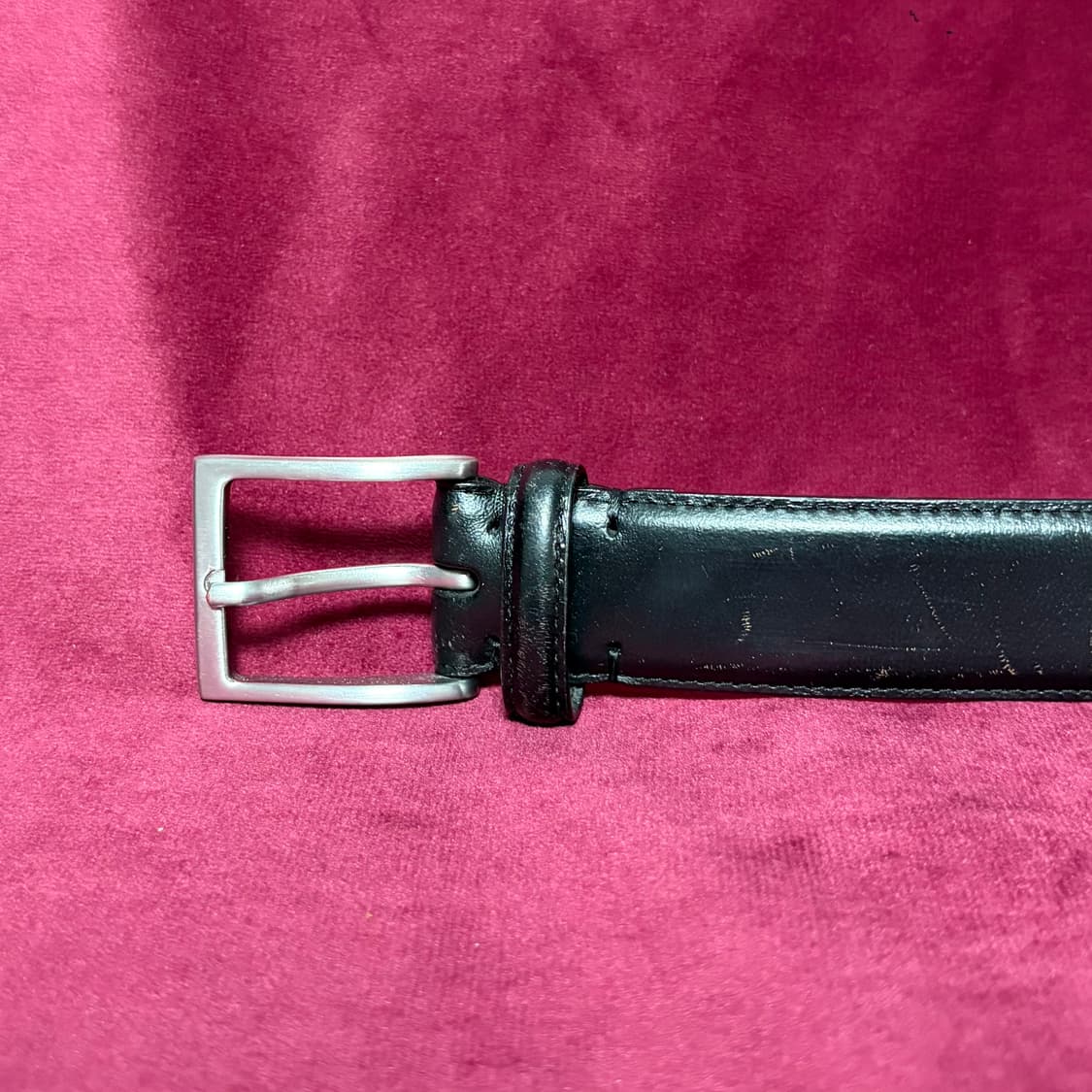 이탈리안 블랙 레더 벨트 상품이미지3