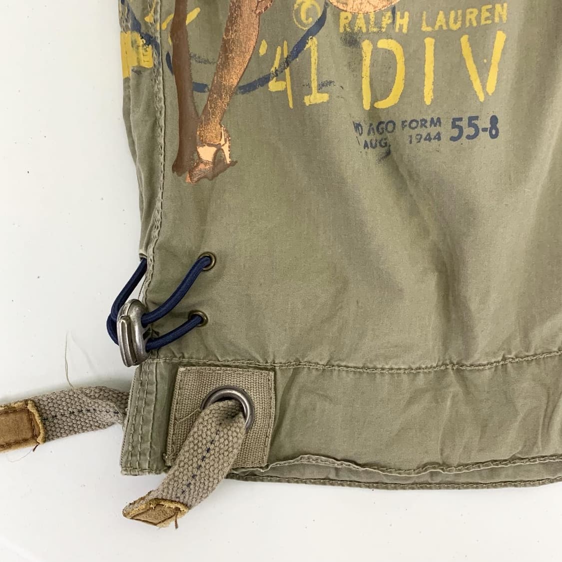 폴로 랄프로렌 카키 빈티지프린팅 와펜 하프팬츠 상품이미지9