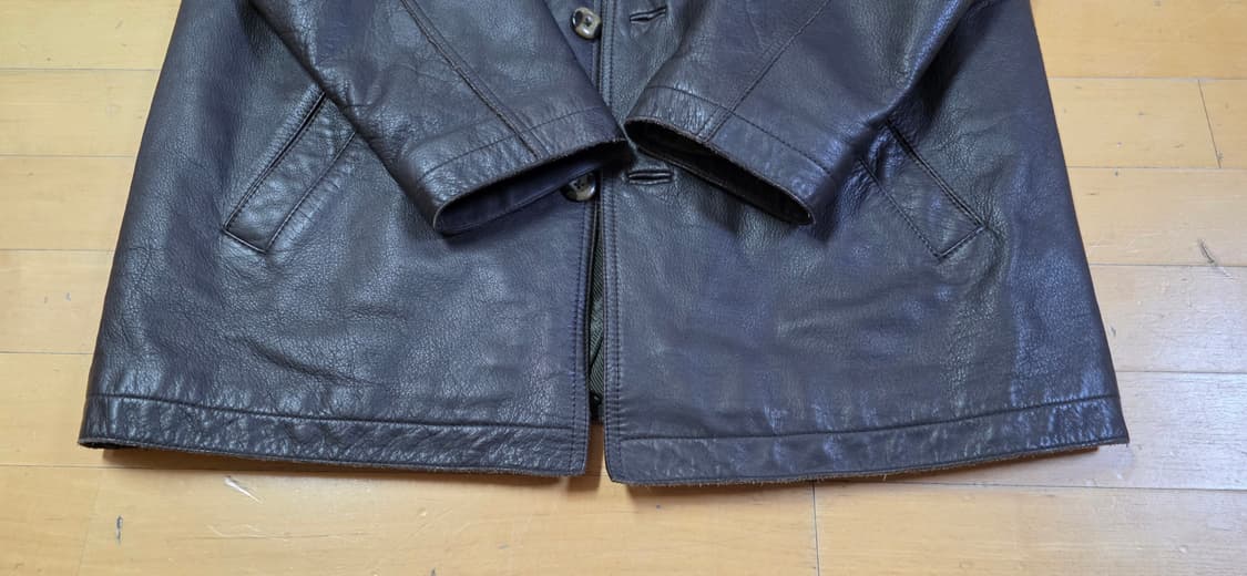 에디바우어 레더카코트 다크브라운 xl 상품이미지4