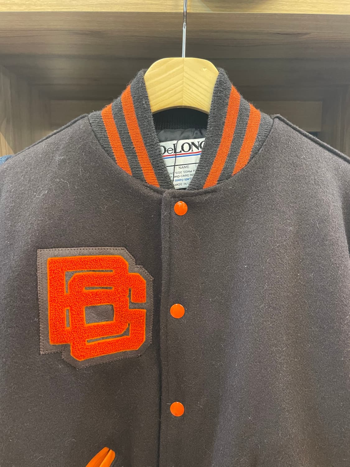 USA 빈티지 레더 바시티자켓 B52 상품이미지2