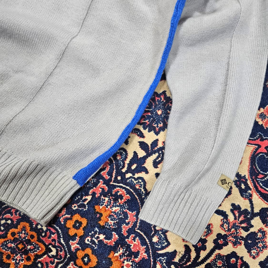 컬럼비아 울 100% 블루라신 라운드넥 니트 스웨터 L 상품이미지3