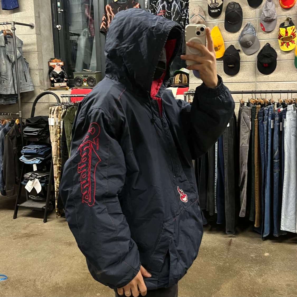 00s 마제스틱 클리브랜드 인디언스 아노락 패딩 (110) 상품이미지8