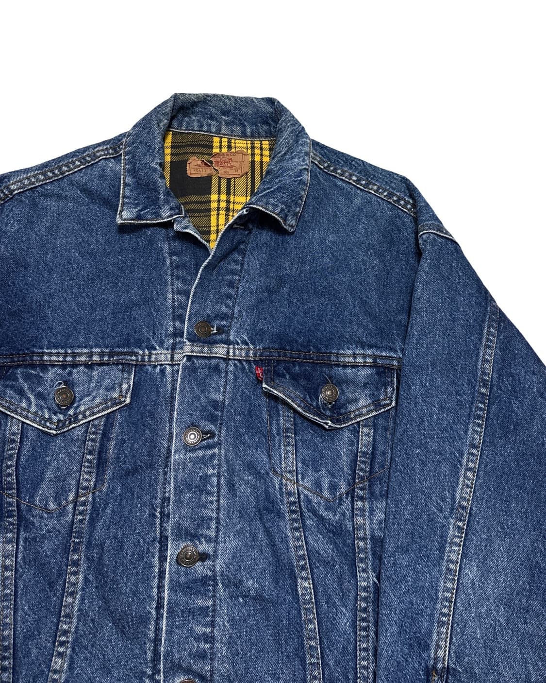 리바이스 안감 체크기모 데님 트러커 자켓 상품이미지2