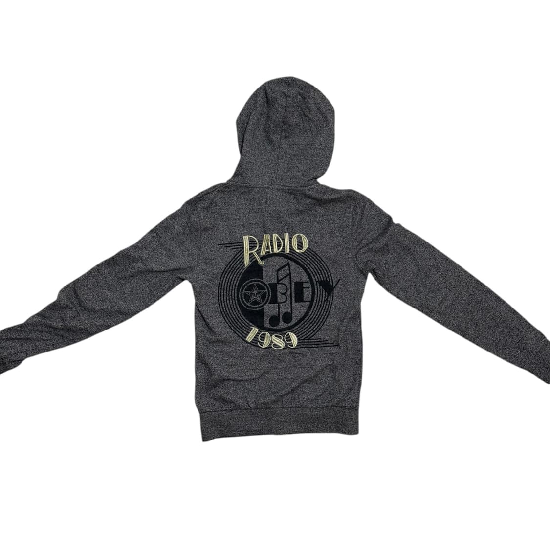 10s OBEY RADIO 자수 그래픽 슬림 후드 집업 상품이미지5