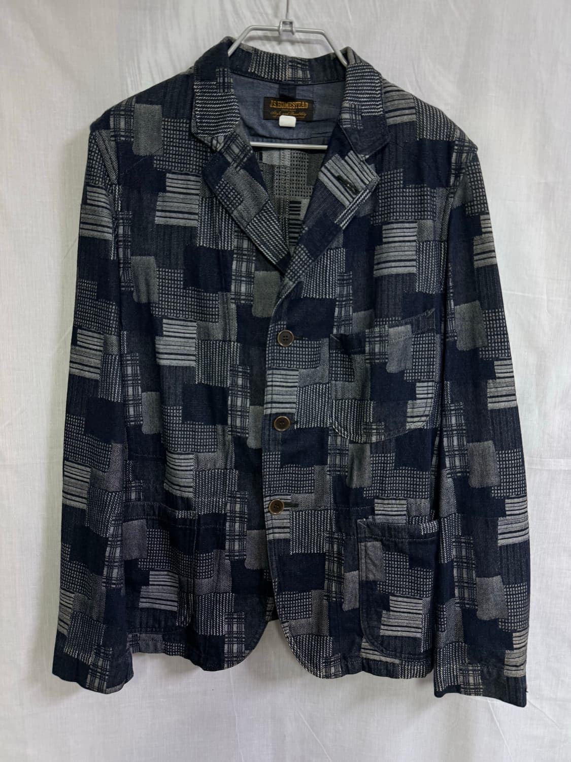 저널스탠다드 인디고 패치워크 자카드 커버올 재킷 js homestead 상품이미지1