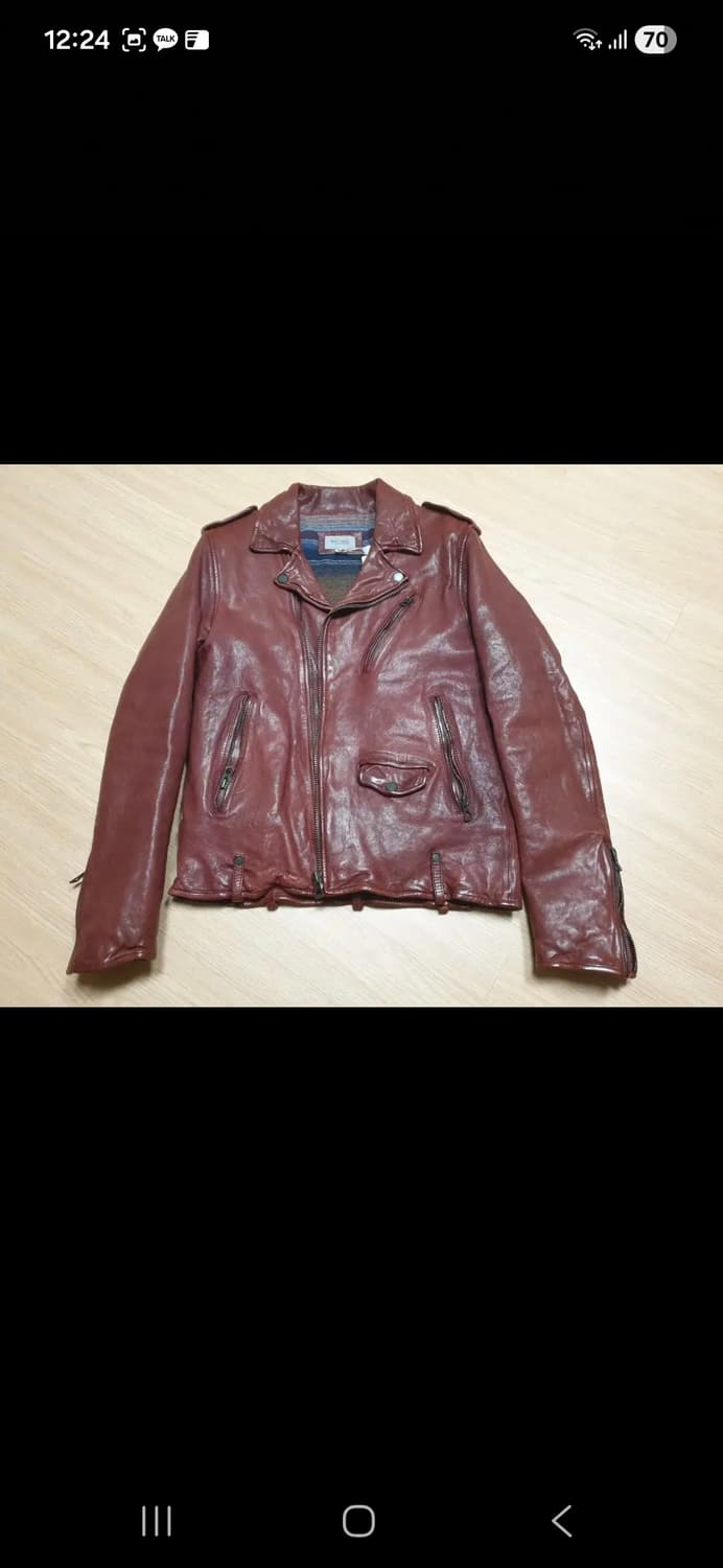 시리즈 포데로사 버건디컬러 가죽자켓 95사이즈 상품이미지2