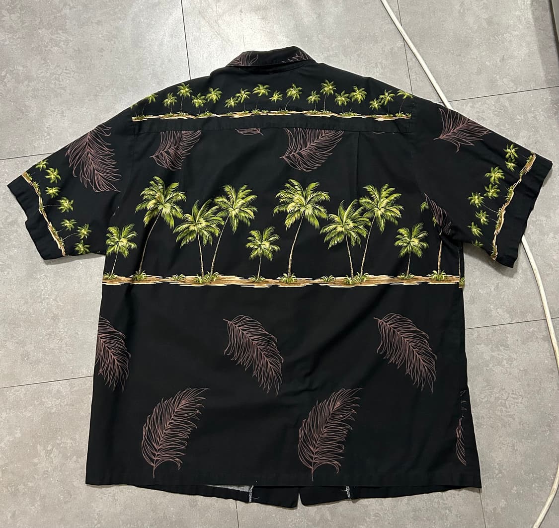 USA  비치트리 프린팅 코튼 빈티지  하와이안 셔츠  상품이미지8