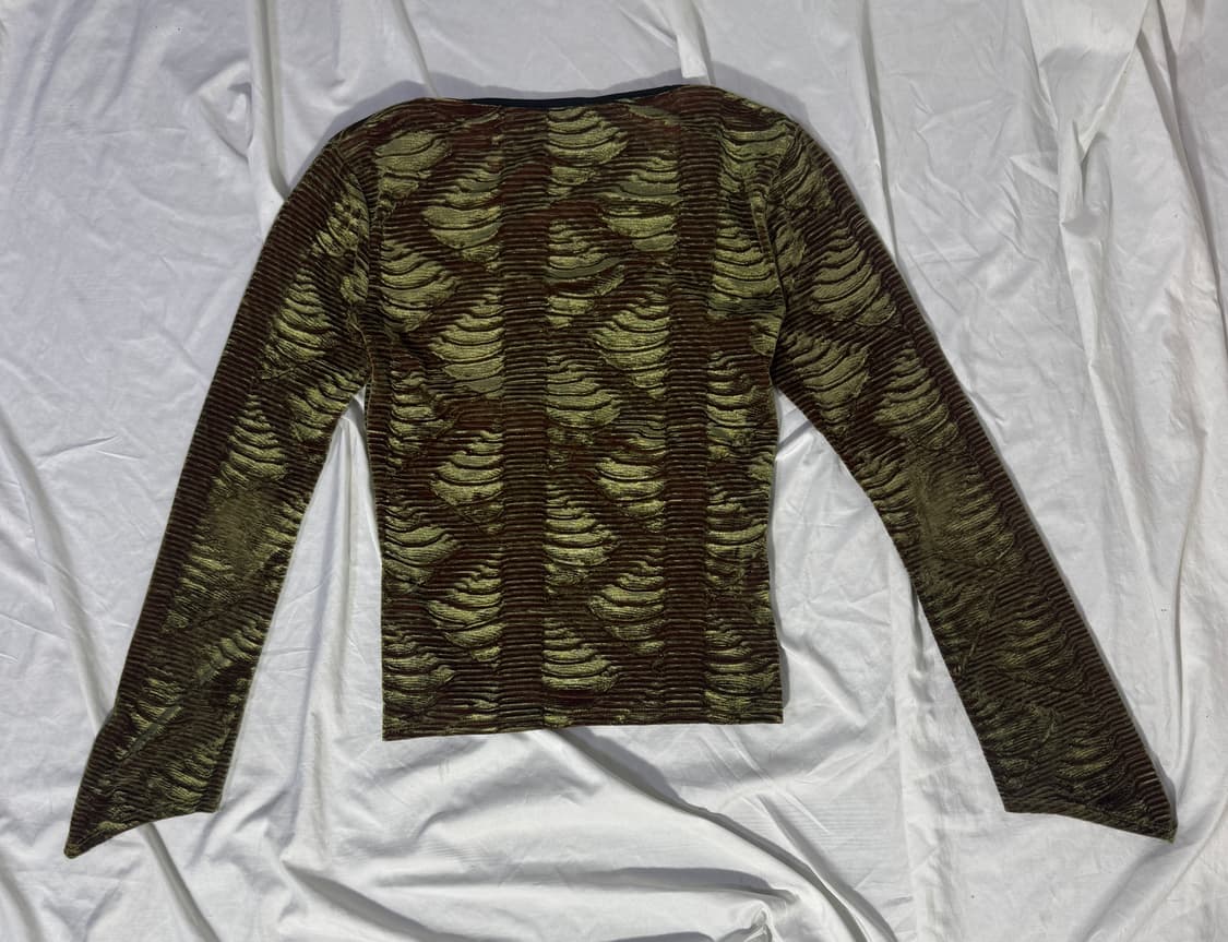 Usa tripp nyc 패턴 롱슬리브 y2k 레이브 사이키델릭 상품이미지2