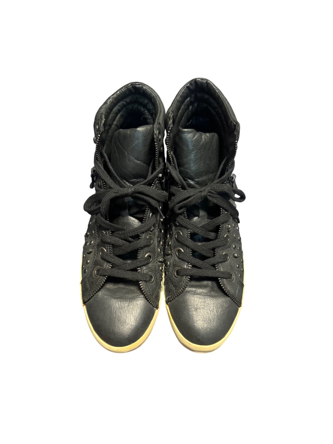 Ash Black Skull Stud Leather High Top 상품이미지3