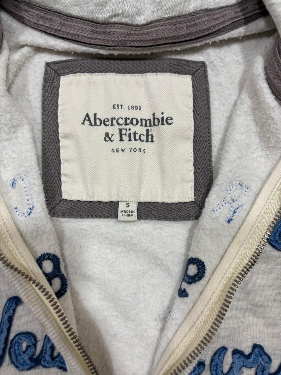 [대장급]아베크롬비 딱붙핏 후드집업 화이트 상품이미지4