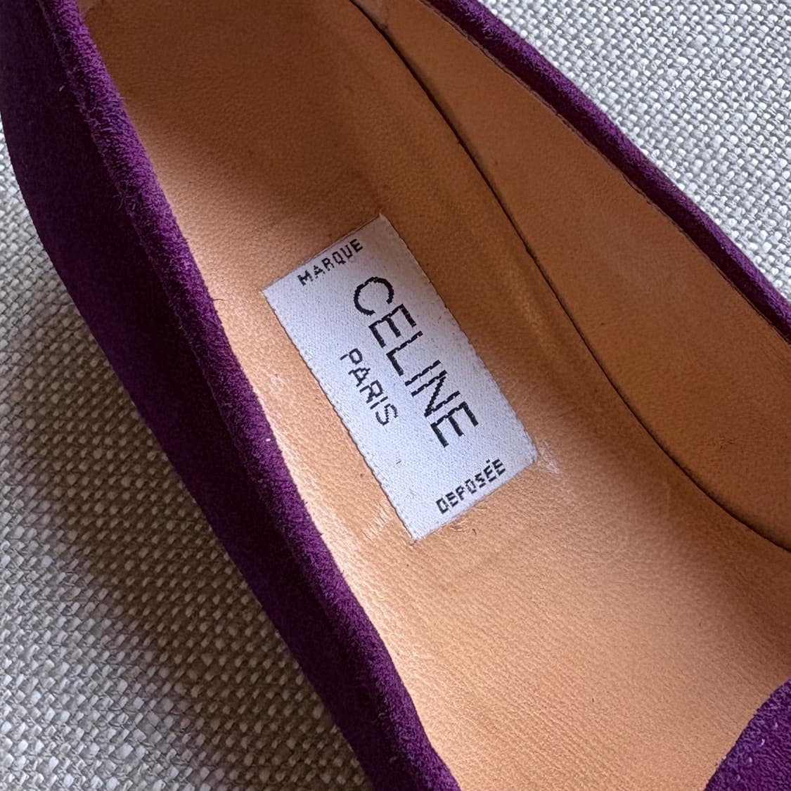 [230] 80s CELINE 퍼플 스웨이드 태슬로퍼  상품이미지4