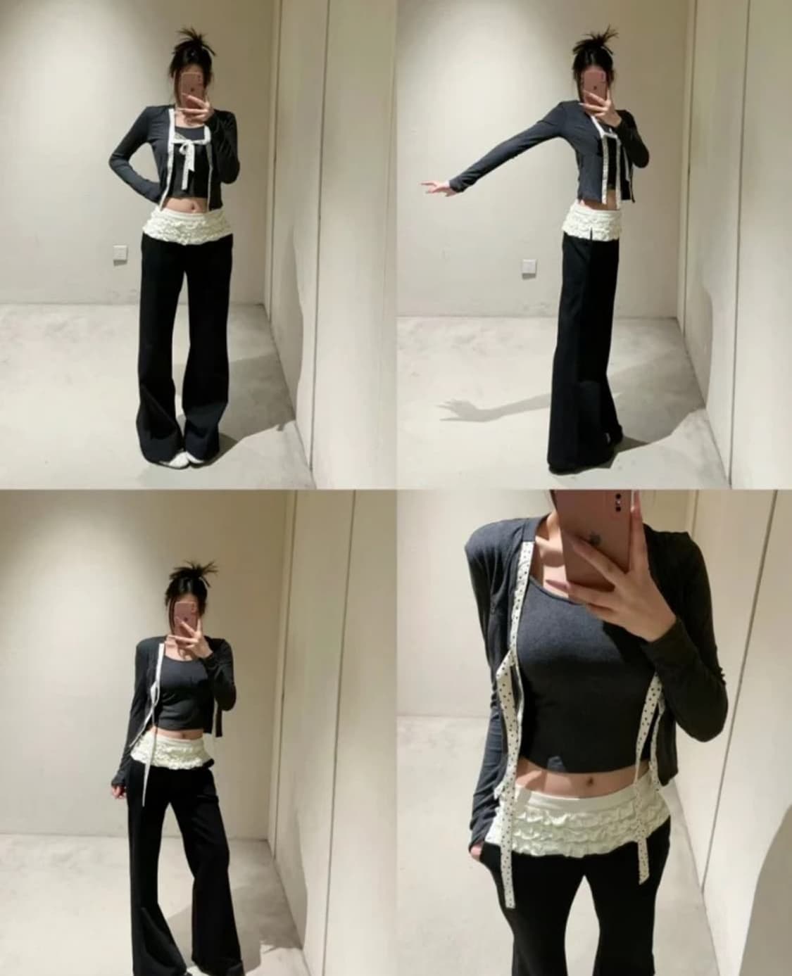 런웨이티켓 (현 오운서) 도트 가디건 M 상품이미지3