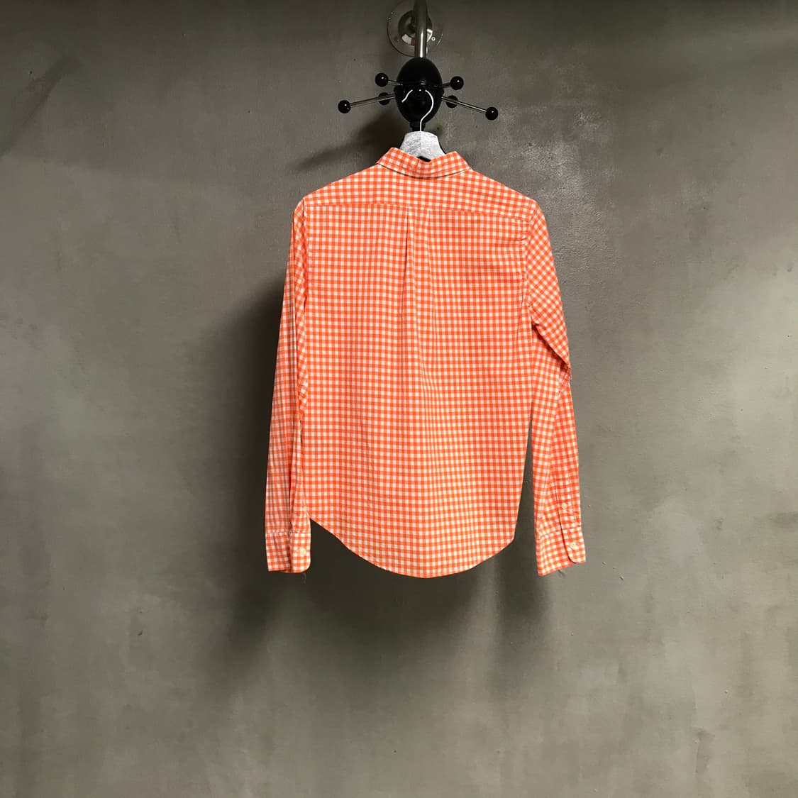 폴로 랄프로렌 깅엄 체크 셔츠 오렌지 M(W) 상품이미지6