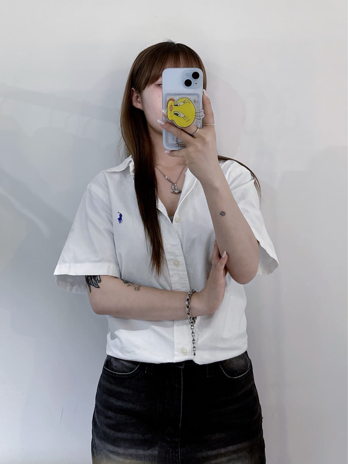 폴로랄프로렌 블루포니 화이트 반팔 셔츠 상품이미지2