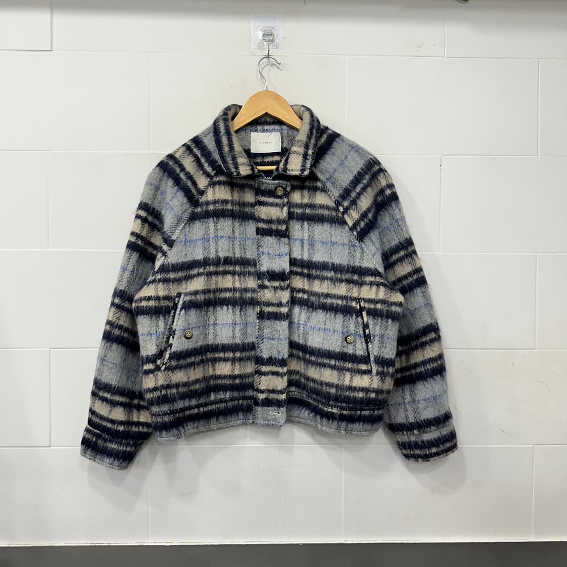 피그먼트 울 체크 자켓 상품이미지1