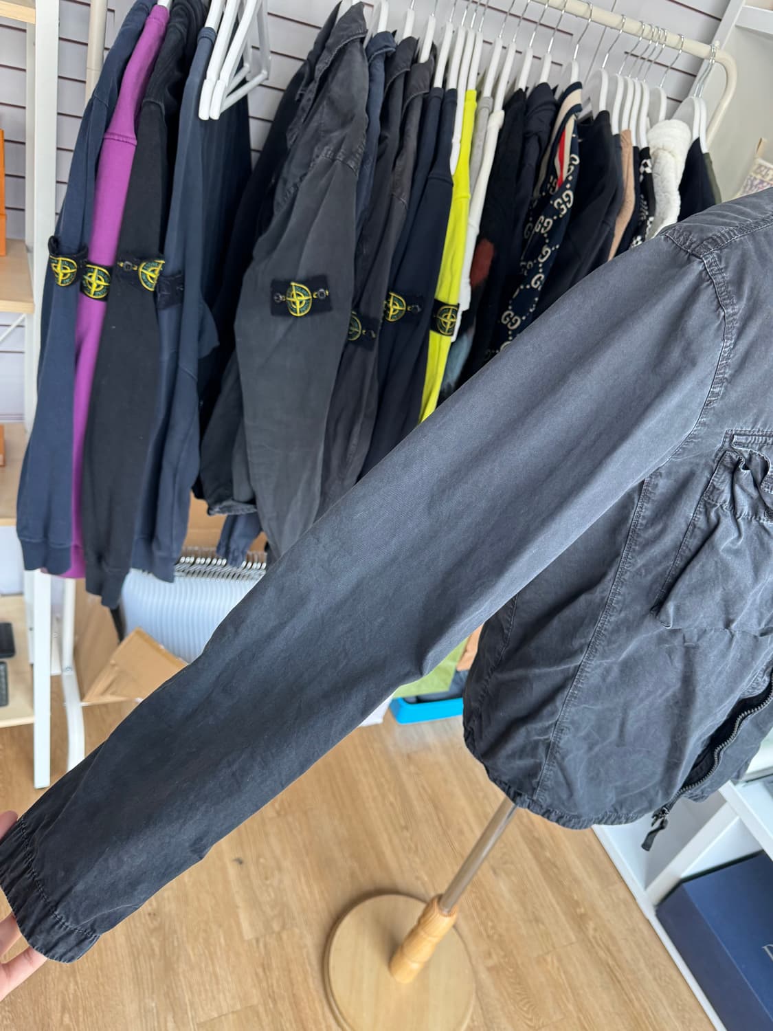 [새상품급,M] 스톤아일랜드 올드이펙트 오버셔츠 자켓 바람막이 씨피컴퍼니 상품이미지4