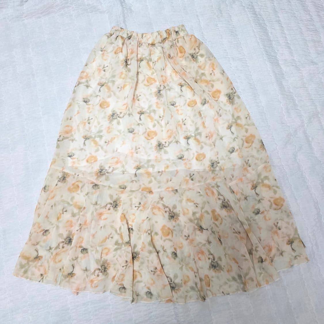 일본빈티지)언발 프릴 페어리모리걸 로즈스커트 상품이미지3