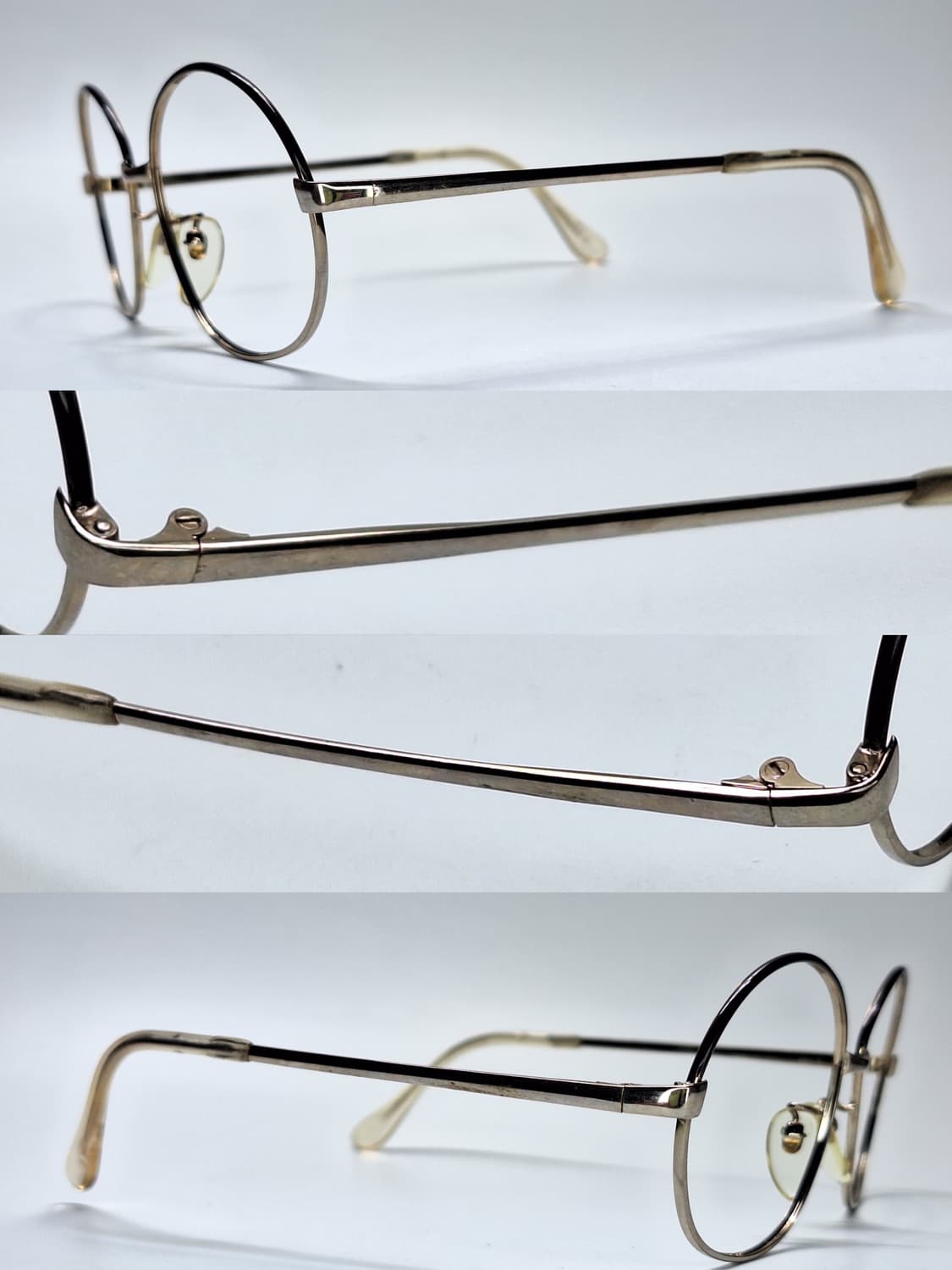 80s 일본제 빈티지 데드스톡/투톤 보스턴 안경테 135mm stone 상품이미지5