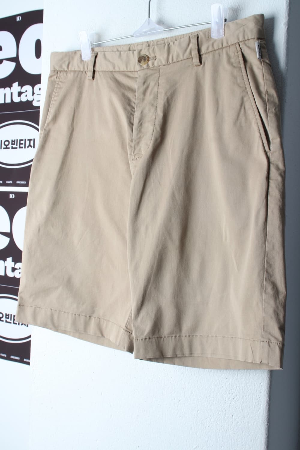 (M-L) 빈폴 반바지 팬츠 베이지 면 아메카지-P9947 상품이미지1