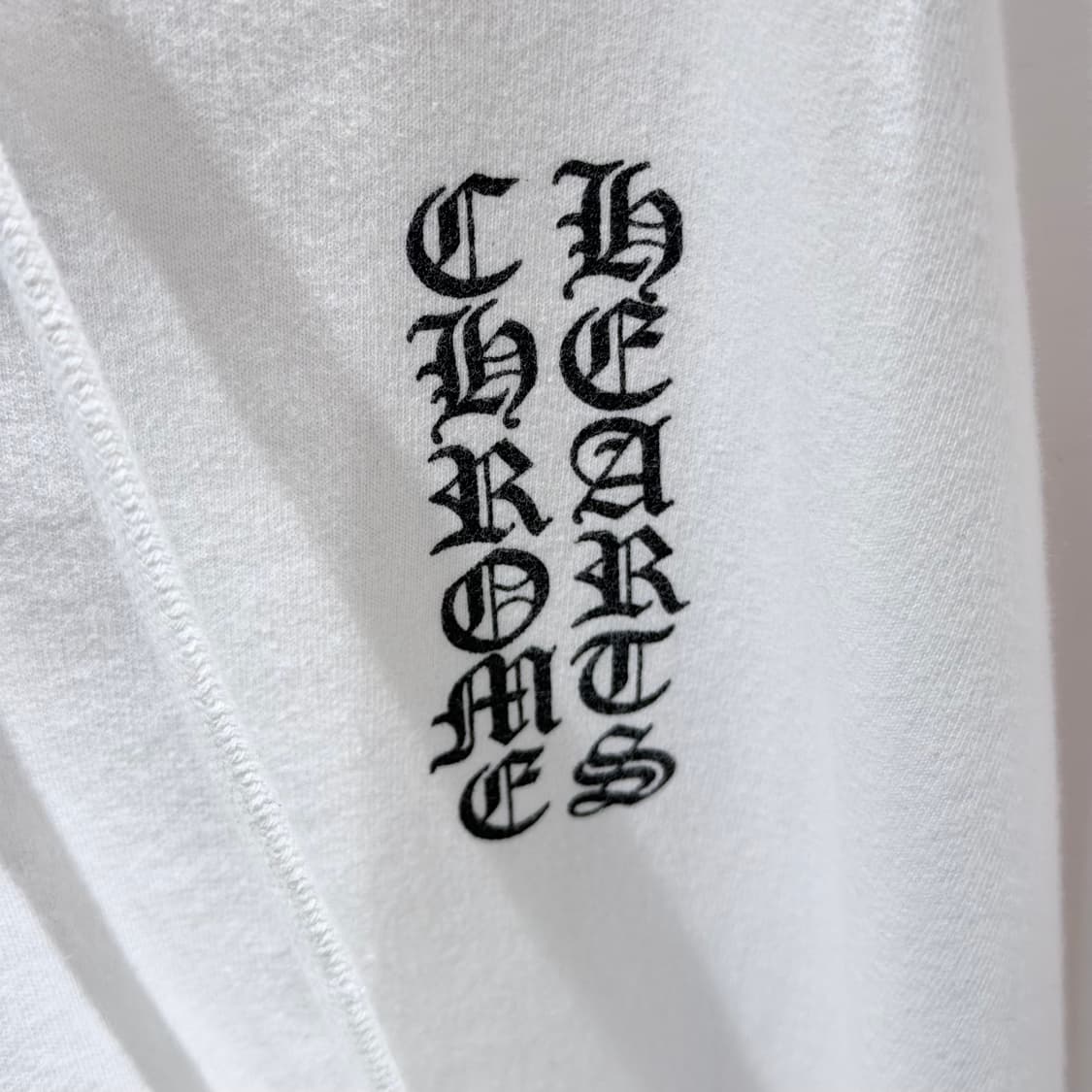 (A+/XXL) / 크롬하츠 버티컬 로고 플리스 집업 후드 화이트 상품이미지7